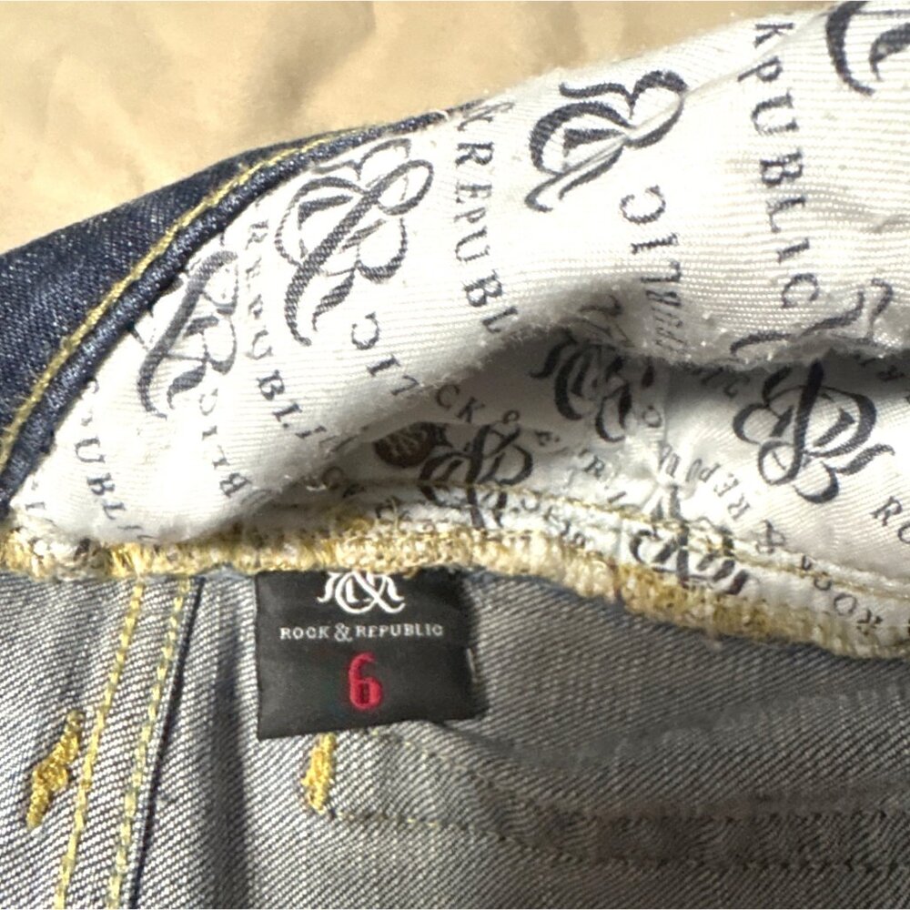 Rock & Republic Womens Berlin Skinny Jeans Size 6M Medium Wash Denim Stretch - Picture 4 of 8